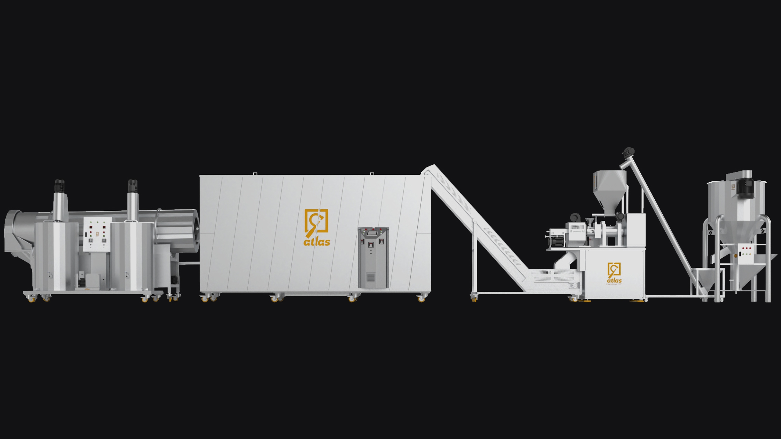 خط انتاج شيبس الذرة مزود بفرن ثلاث طبقات 